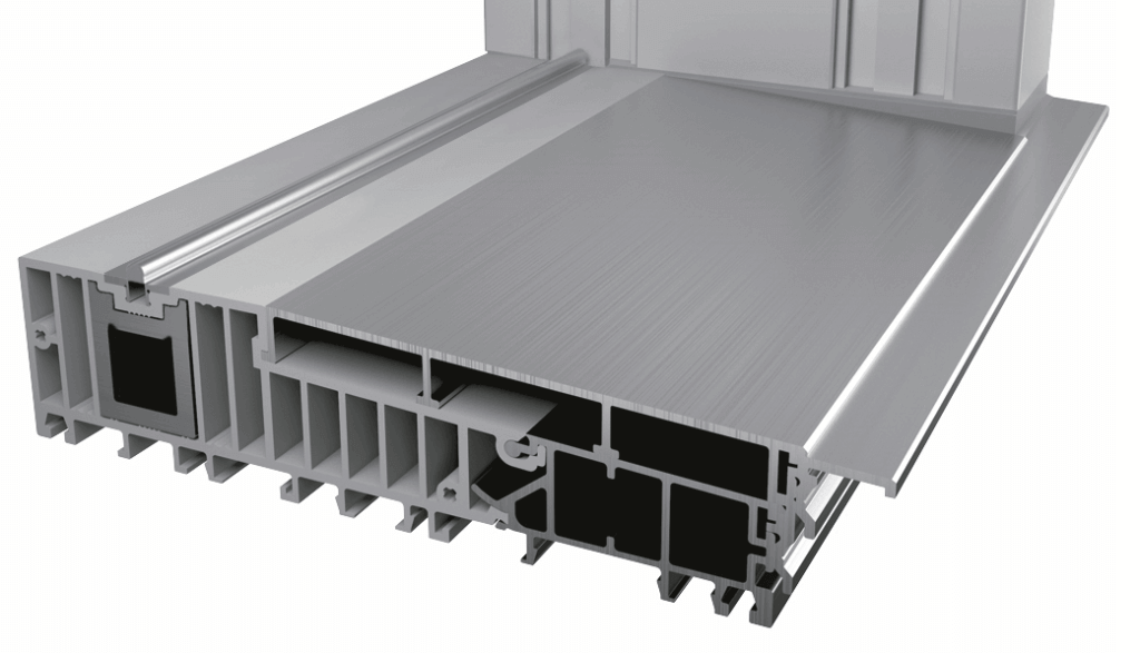 Chambers in the aluminium threshold used in Patio HST.